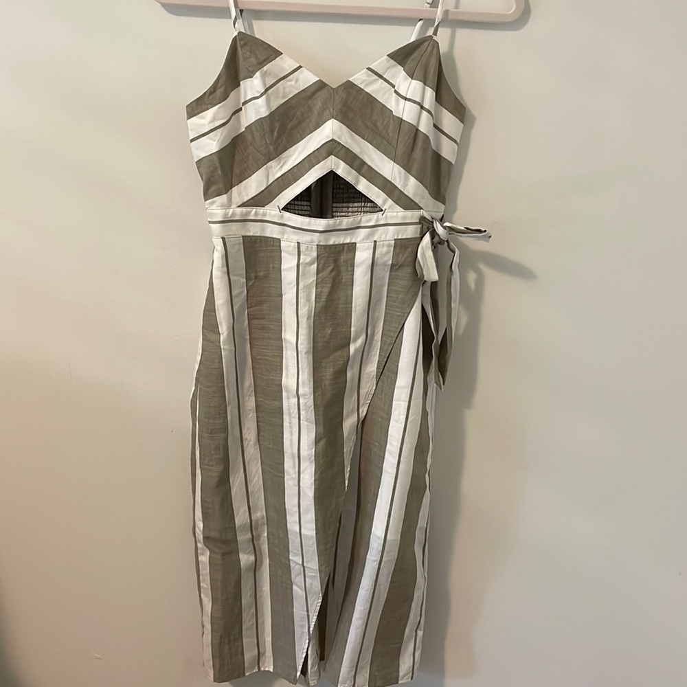 Green and White Express Dress